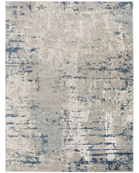 Quarry QUA01 Ivory Grey Blue Area Rug