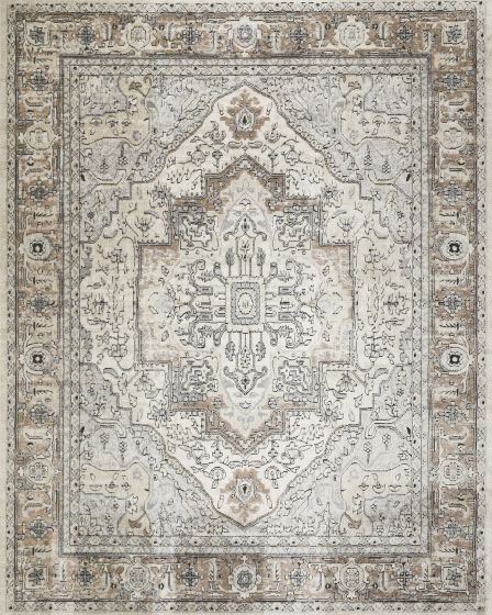 Quarry QUA18 Ivory Grey Taupe 2'2"x3'9" Area Rug