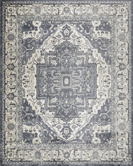 Quarry QUA18 Navy Ivory 2'2"x3'9" Area Rug