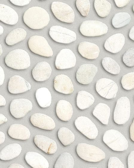 River Pebbles Ivory Blend Natural Stone Tile