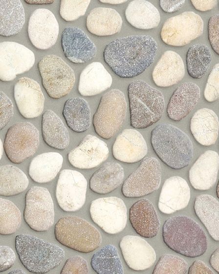 River Pebbles Light Blend Natural Stone Tile
