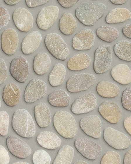 River Pebbles Taupe Blend Natural Stone Tile
