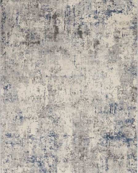 Rustic Textures RUS07 Ivory/Grey-Blue Area Rug