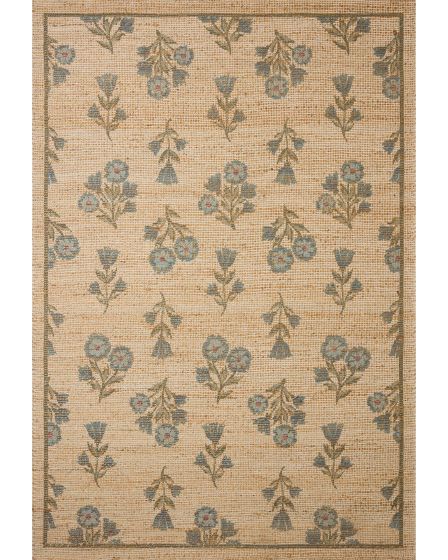 Rue RUE-04 Moss/Blue 2'3"x3'9" Area Rug
