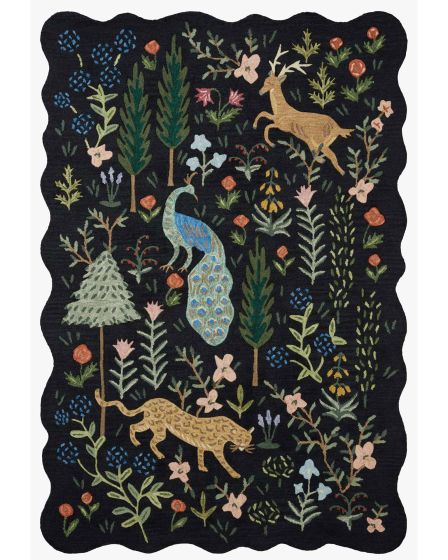 Silhouette SIH-03 Black Area Rug