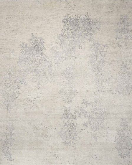 Silk Shadows SHA14 Ivory/Silver Area Rug