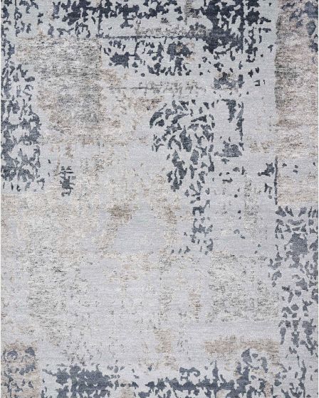 Silk Shadows SHA16 Silver Grey Area Rug