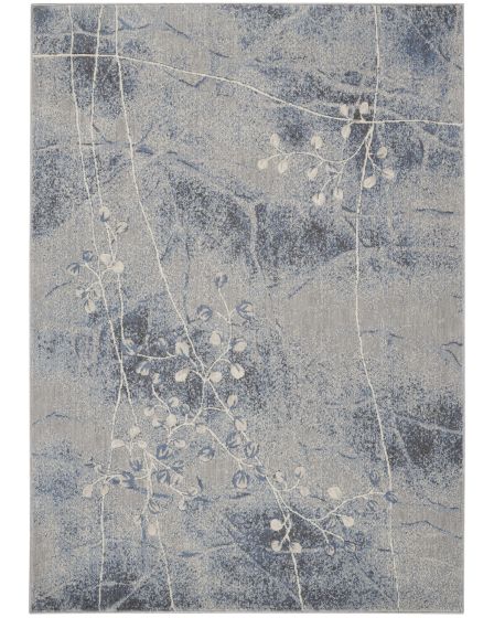 Somerset ST74 Silver/Blue Area Rug