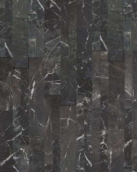 Stacked Marble Nero Porcelain Tile