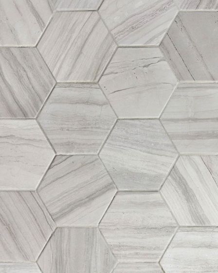Stria Grey Porcelain Matte Marble Tile