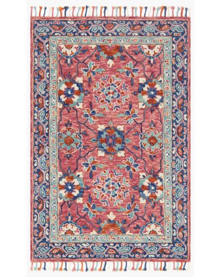 Zharah ZR-03 Rose/Denim Area Rug