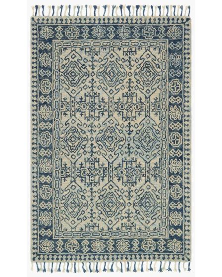 Zharah ZR-09 Mist/Blue Area Rug