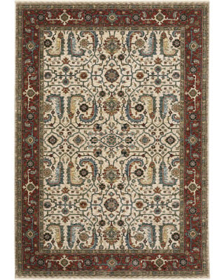 Aberdeen 144d1 Ivory/Red Area Rug