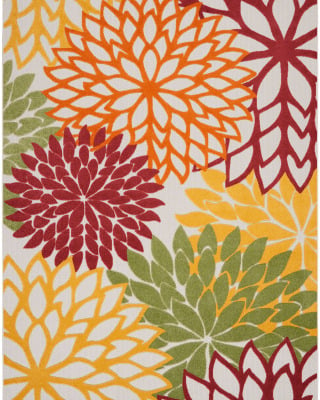 Aloha ALH05 Red Multi Colored Area Rug