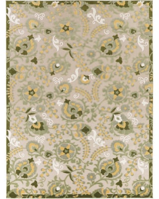 Aloha ALH17 Ivory Green Area Rug