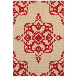 Cayman 97r Sand/Red Area Rug