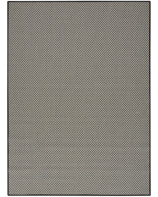 Courtyard COU01 Black White Area Rug