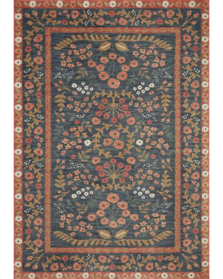 Fiore FIO-01 Navy/Rust Area Rug