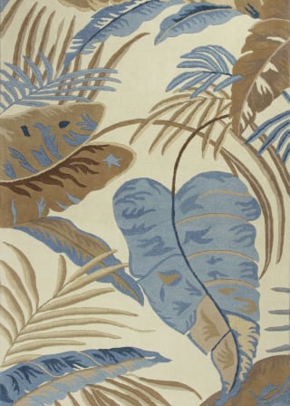 Havana 2624 Ivory/Blue Rainforest Area Rug