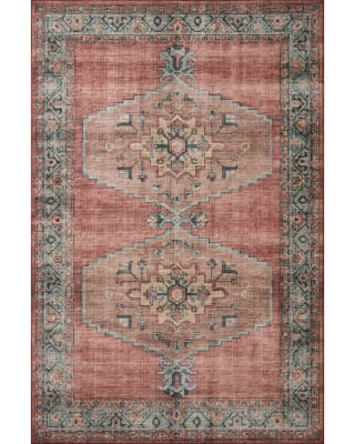 Heidi HEI-05 Spice/Aqua Area Rug