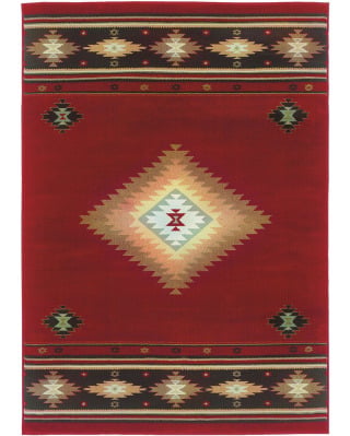 Hudson 87k Red/Green Area Rug