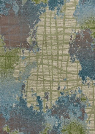 Illusions 6207 Green/Blue Visions Area Rug