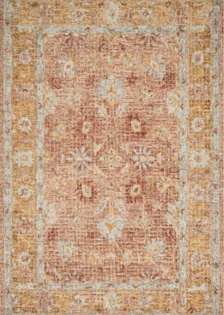 Julian JI-04 Terracotta/Gold Area Rug