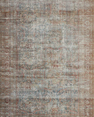 Jules Jul-05 Lagoon/Brick Area Rug