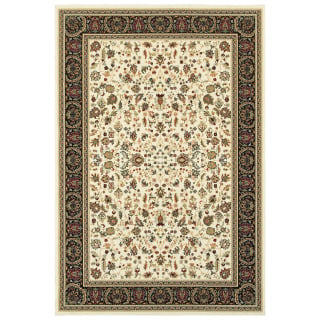 Kashan 108x Ivory/Black Area Rug