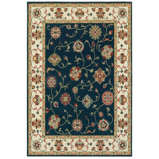 Kashan 2336b Navy/Ivory Area Rug