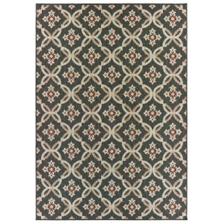 Latitude 1904k Grey/Orange Area Rug