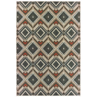 Latitude 2x Grey/Orange Area Rug