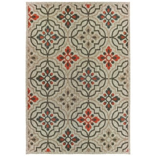 Latitude 709y Grey/Orange Area Rug
