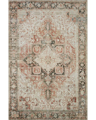 Lenna LEA-03 Rust/Charcoal Area Rug