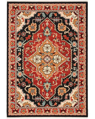 Lilihan 4929a Black/Red Area Rug