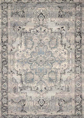 Mika MIK-01 Grey/Blue Area Rug
