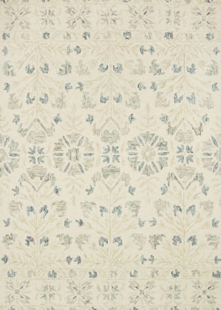 Norabel NOR-02 Ivory/Grey Area Rug