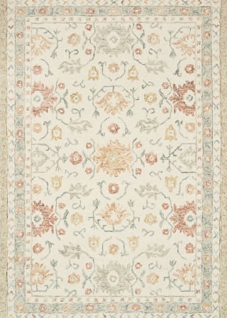 Norabel NOR-03 Ivory/Rust Area Rug