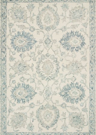 Norabel NOR-04 Ivory/Blue Area Rug