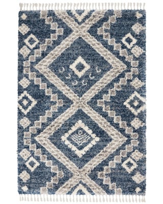 Oslo Shag OSL02 Denim Blue Area Rug