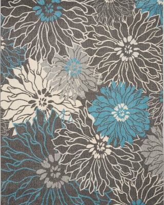 Passion PSN17 Charcoal/Blue Area Rug