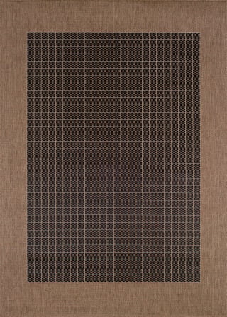 Recife Checkered Field Black/Cocoa Area Rug