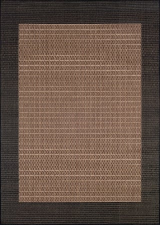 Recife Checkered Field Cocoa/Black Area Rug