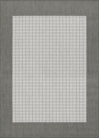 Recife Checkered Field Grey/White Area Rug