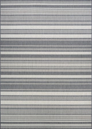 Recife Gazebo Stripe Champ/Grey Area Rug