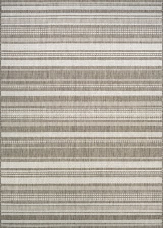Recife Gazebo Stripe Champ/Taupe Area Rug