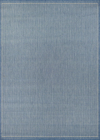 Recife Saddlestitch Champagne/Blue Area Rug