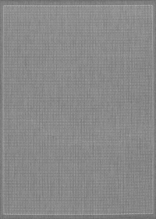 Recife Saddlestitch Grey/White Area Rug