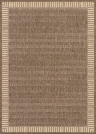 Recife Wicker Stitch Cocoa/Natural Area Rug