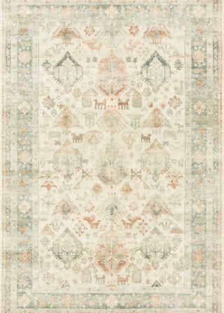 Rosette ROS-01 Beige/Multi Area Rug